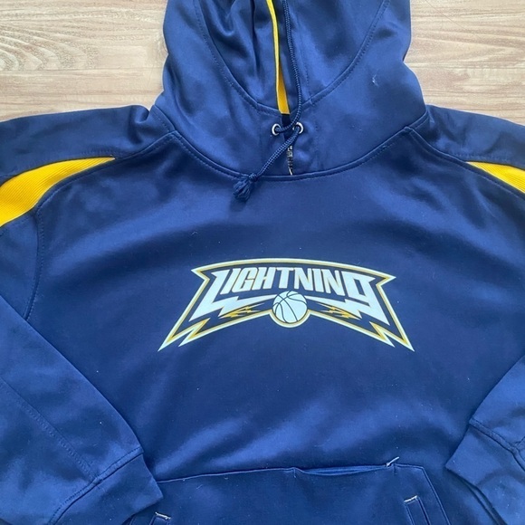 Lightning Blue and Gold Basketball Sweatshirt - Picture 5 of 7